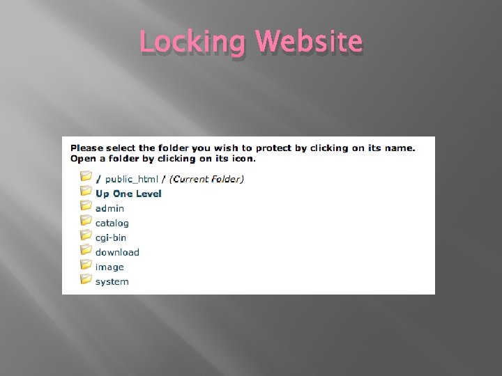 Locking Website 