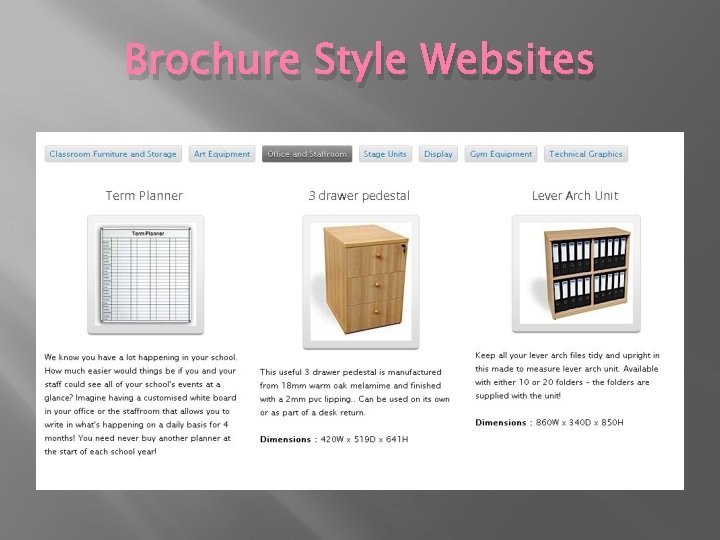 Brochure Style Websites 