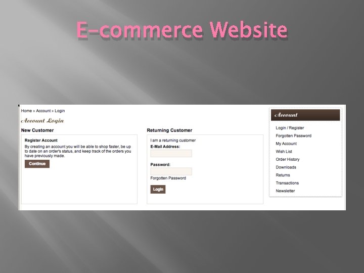 E-commerce Website 