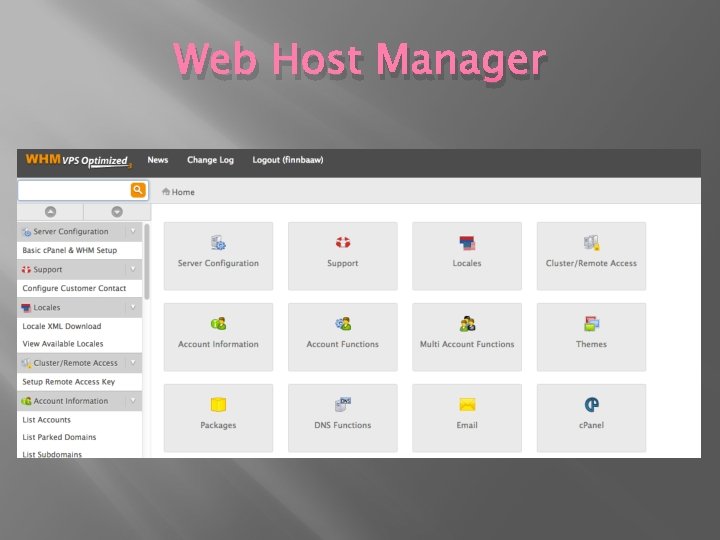 Web Host Manager 