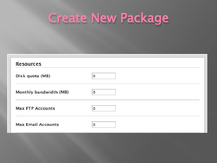 Create New Package 