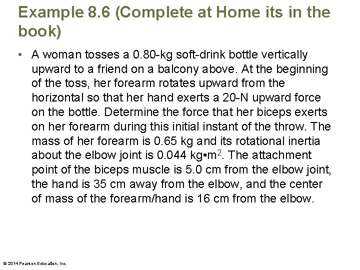 Example 8. 6 (Complete at Home its in the book) • A woman tosses