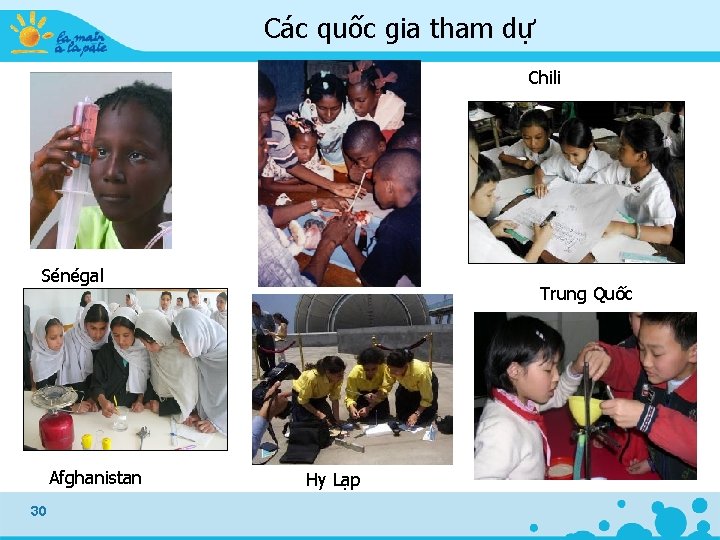 Các quốc gia tham dự Chili Sénégal Afghanistan 30 Trung Quốc Hy Lạp 