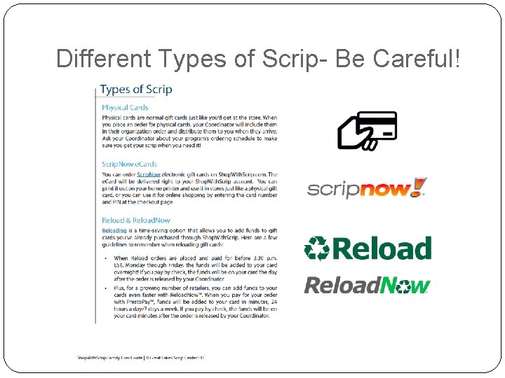 Different Types of Scrip- Be Careful! 