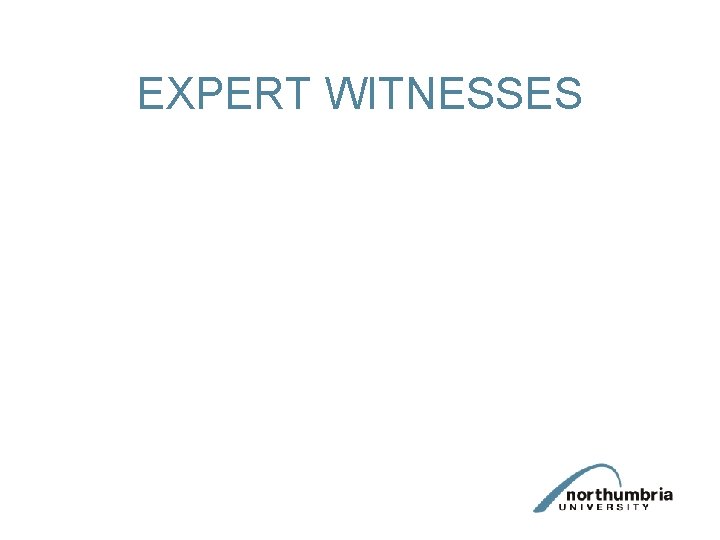 EXPERT WITNESSES 