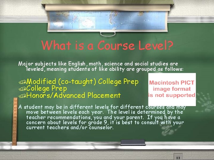 What is a Course Level? Major subjects like English, math, science and social studies