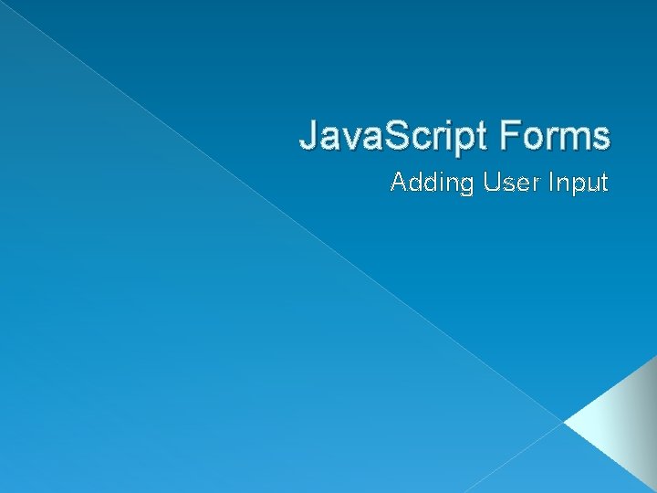 Java. Script Forms Adding User Input 