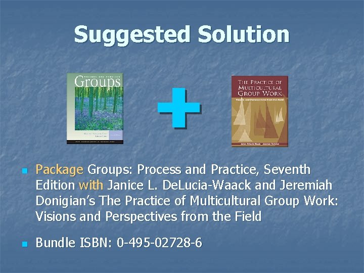Suggested Solution n n Package Groups: Process and Practice, Seventh Edition with Janice L.