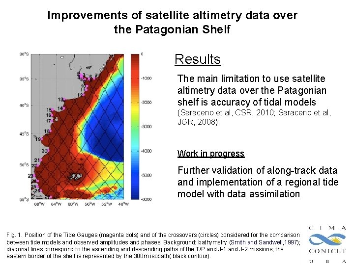 Improvements of satellite altimetry data over the Patagonian Shelf Results The main limitation to Improvements of satellite altimetry data over the Patagonian Shelf Results The main limitation to