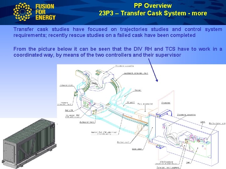 PP Overview 23 P 3 – Transfer Cask System - more Transfer cask studies