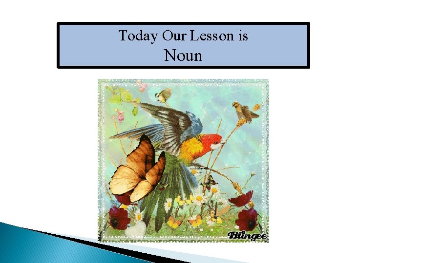 Today Our Lesson is Noun 