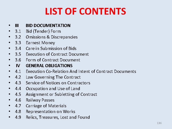 LIST OF CONTENTS • • • • • III 3. 1 3. 2 3. LIST OF CONTENTS • • • • • III 3. 1 3. 2 3.