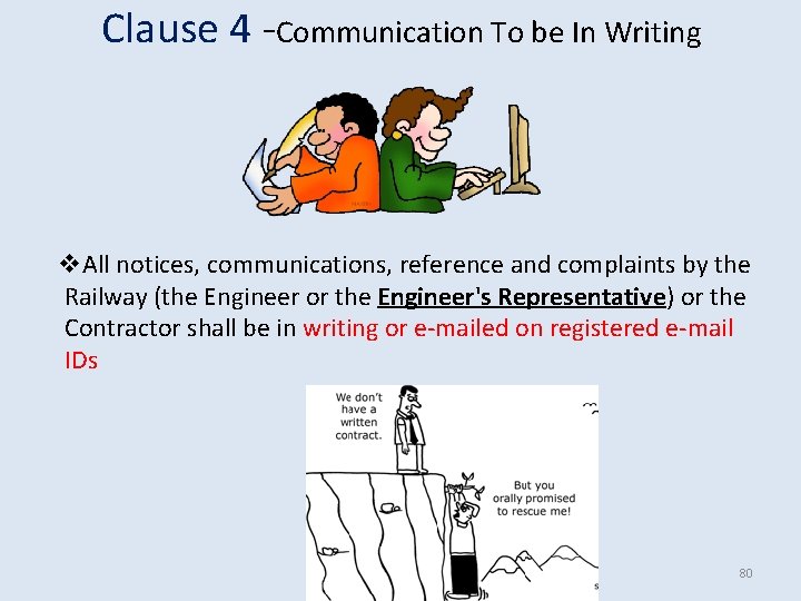 Clause 4 -Communication To be In Writing v. All notices, communications, reference and complaints Clause 4 -Communication To be In Writing v. All notices, communications, reference and complaints