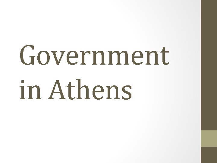 Government in Athens 