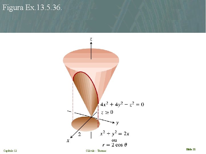 Figura Ex. 13. 5. 36. ou Capítulo 12 Cálculo - Thomas Slide 21 