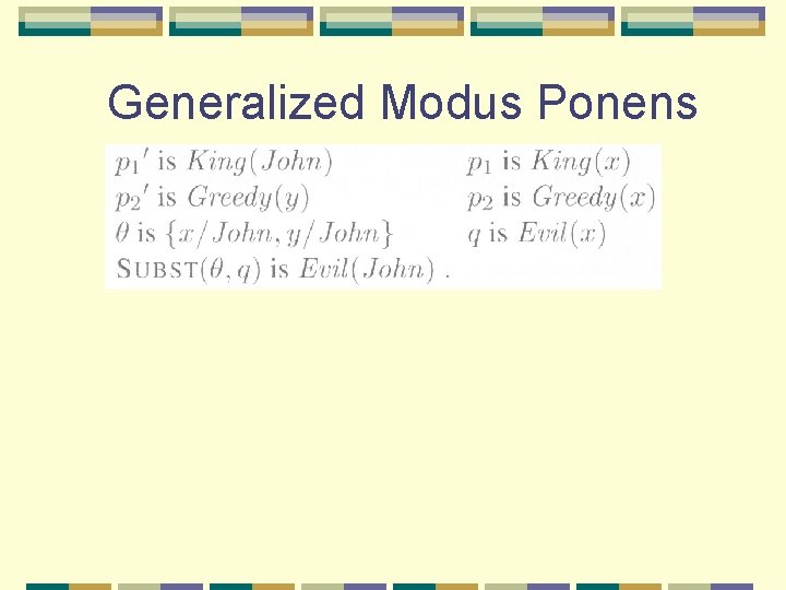 Generalized Modus Ponens 