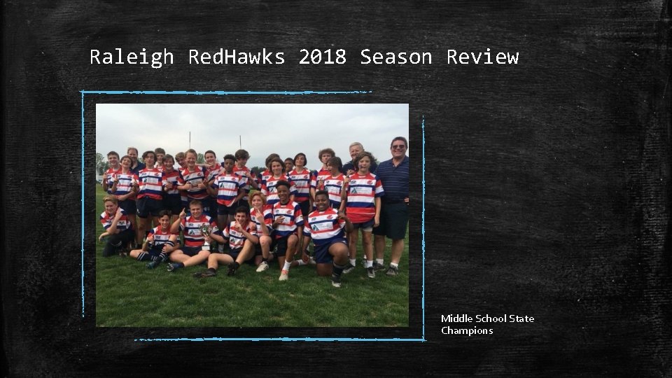 Raleigh Red. Hawks 2018 Season Review Middle School State Champions 