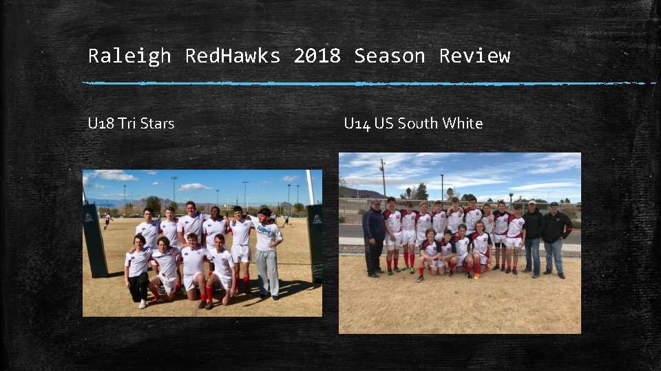 Raleigh Red. Hawks 2018 Season Review U 18 Tri Stars U 14 US South