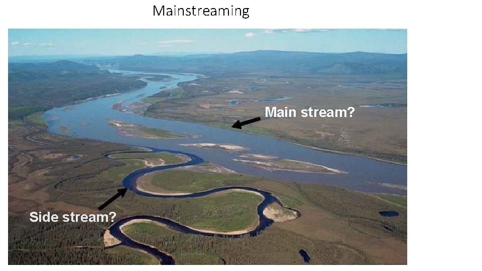 Mainstreaming Main stream? Side stream? 