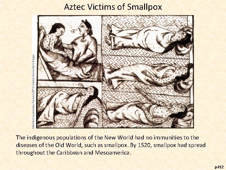 Aztec Victims of Smallpox The indigenous populations of the New World had no immunities