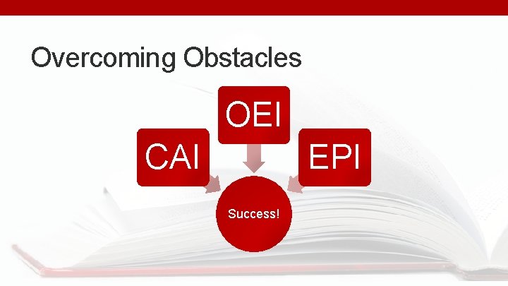 Overcoming Obstacles OEI CAI EPI Success! 