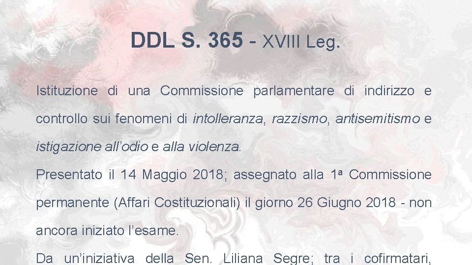 DDL S. 365 - XVIII Leg. Istituzione di una Commissione parlamentare di indirizzo e