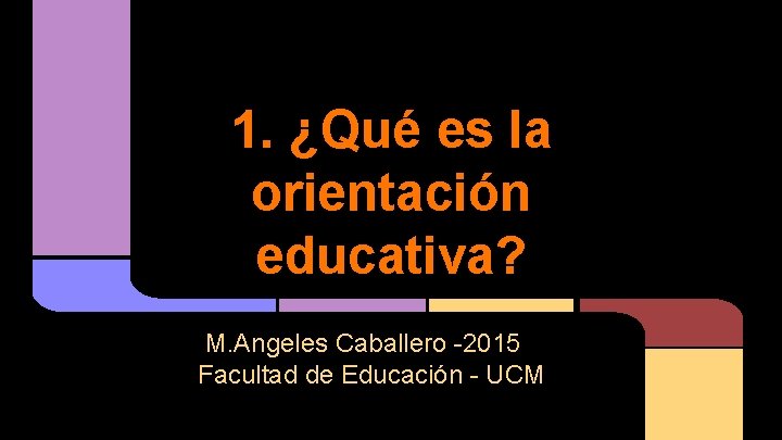 1 Qu es la orientacin educativa M Angeles