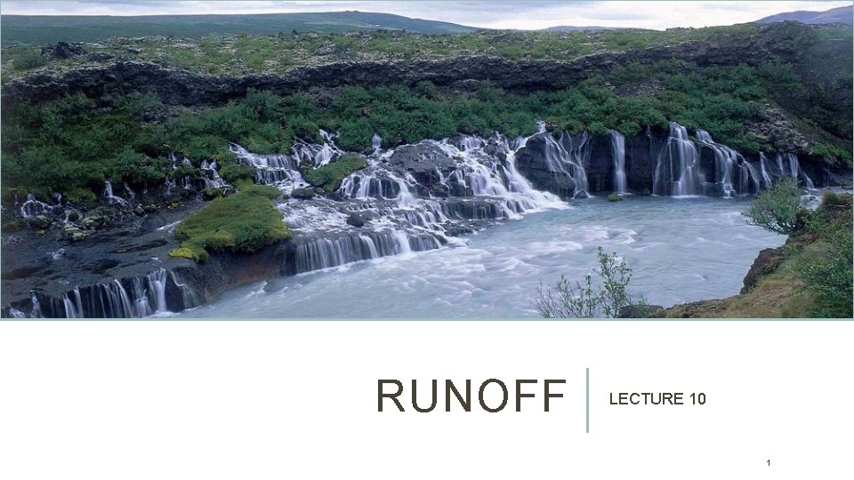 RUNOFF LECTURE 10 1 