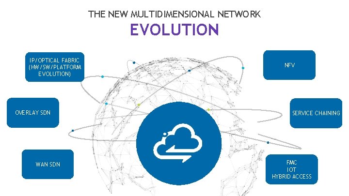 THE NEW MULTIDIMENSIONAL NETWORK EVOLUTION IP/OPTICAL FABRIC (HW/SW/PLATFORM EVOLUTION) OVERLAY SDN WAN SDN NFV