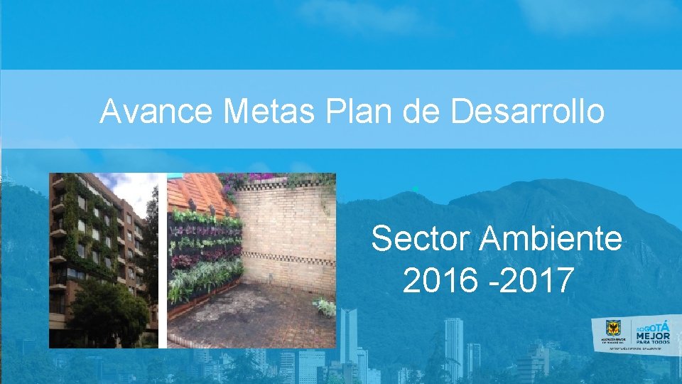 Avance Metas Plan de Desarrollo Sector Ambiente 2016 -2017 