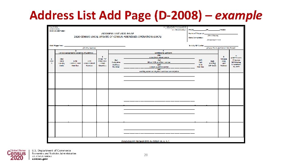 Address List Add Page (D-2008) – example 28 