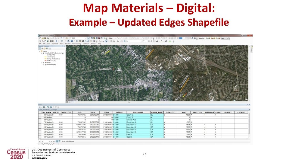 Map Materials – Digital: Example – Updated Edges Shapefile 47 