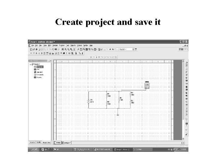 Create project and save it 