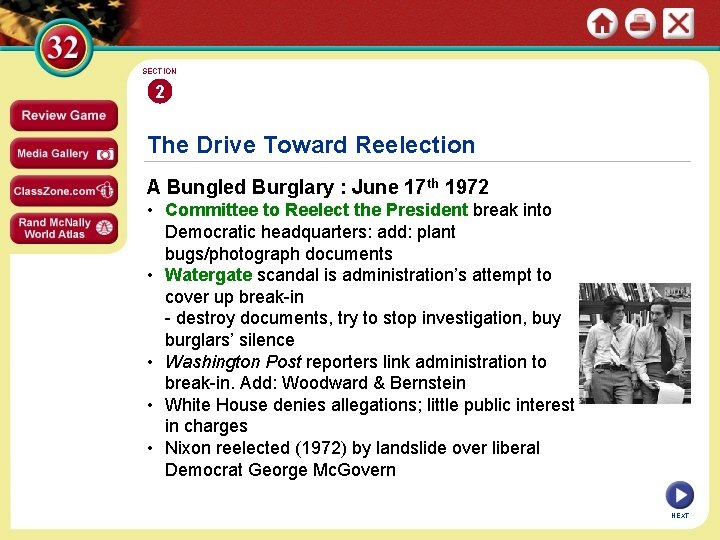 SECTION 2 The Drive Toward Reelection A Bungled Burglary : June 17 th 1972