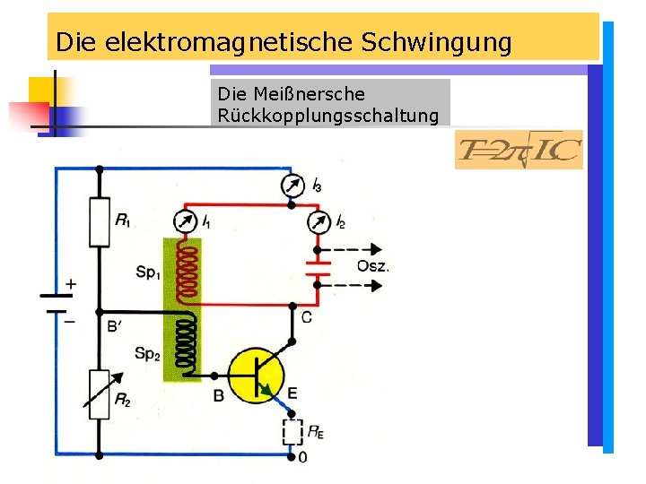 Die elektromagnetische Schwingung Die Meißnersche Rückkopplungsschaltung Die elektromagnetische Schwingung Die Meißnersche Rückkopplungsschaltung