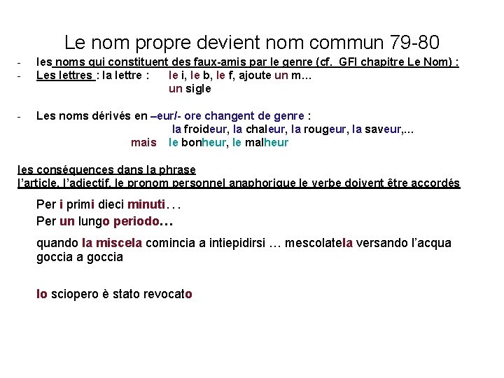 Le nom propre devient nom commun 79 -80 - les noms qui constituent des