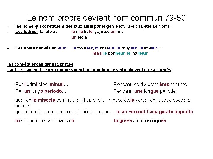 Le nom propre devient nom commun 79 -80 - les noms qui constituent des