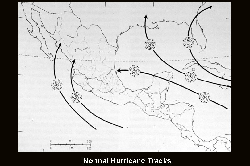 Normal Hurricane Tracks 