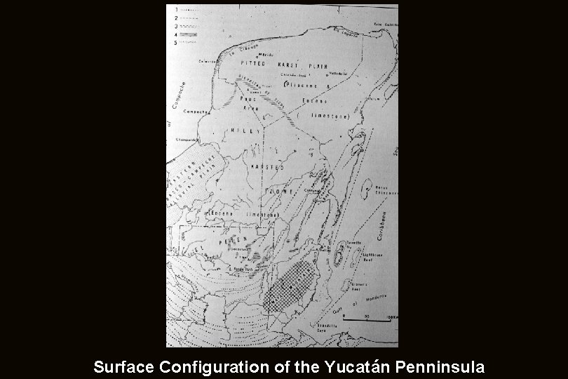 Surface Configuration of the Yucatán Penninsula 