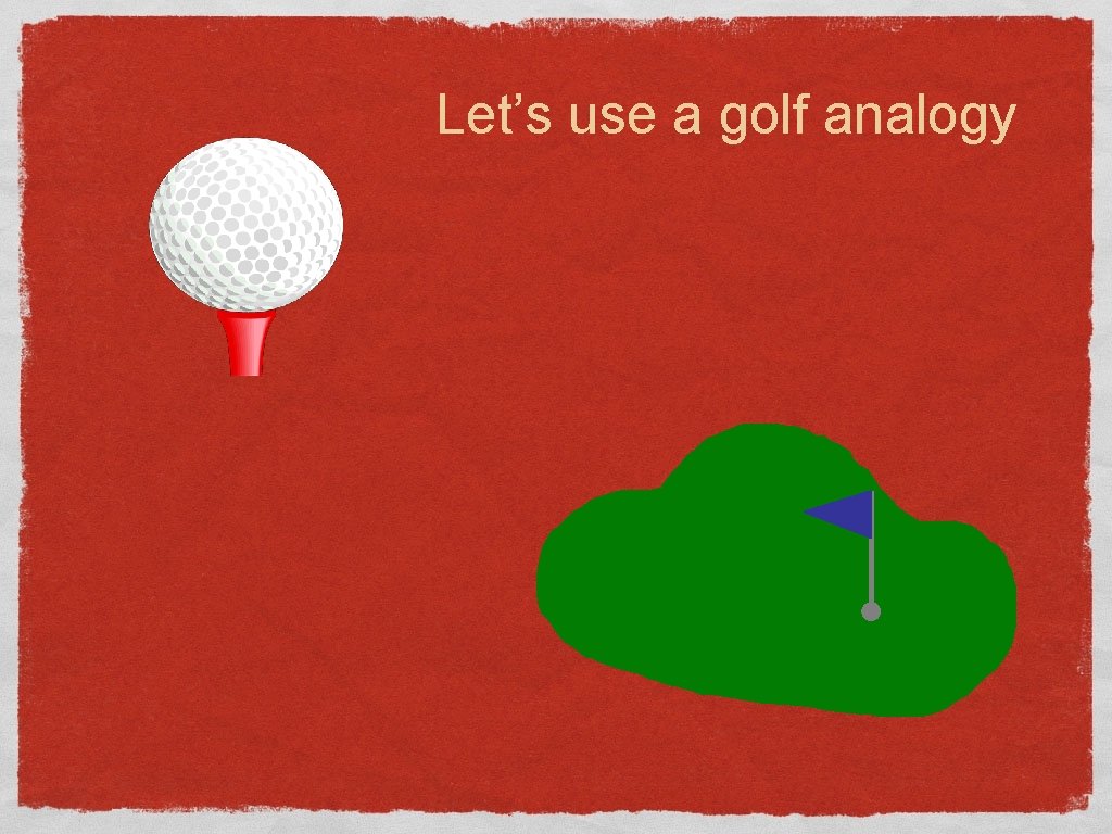 Let’s use a golf analogy 