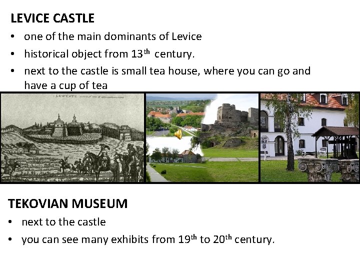 LEVICE CASTLE • one of the main dominants of Levice • historical object from