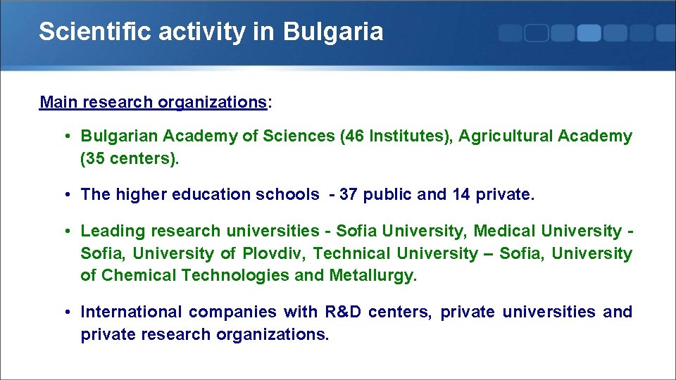 REPUBLIC OF BULGARIA Ministry of Education and Science