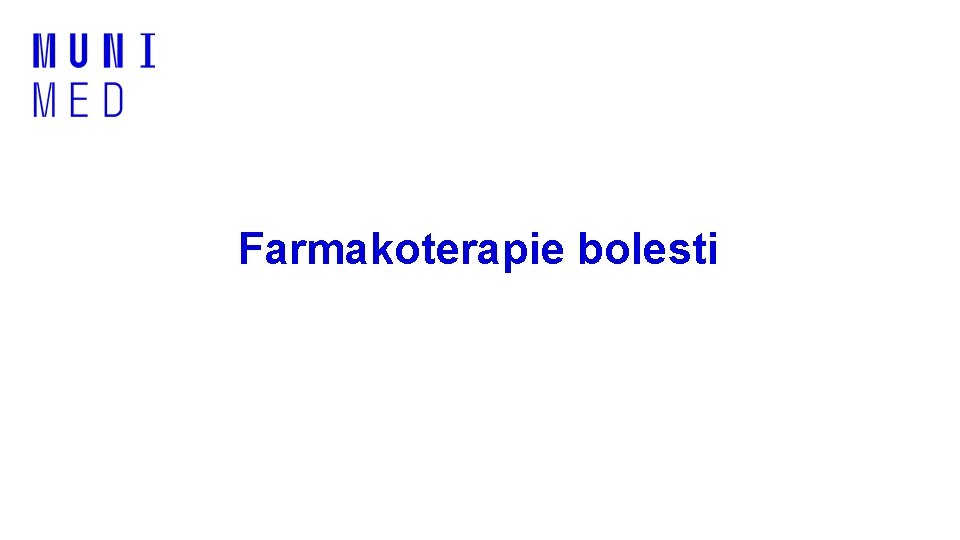 Farmakoterapie bolesti 