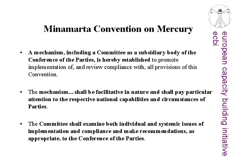  • A mechanism, including a Committee as a subsidiary body of the Conference