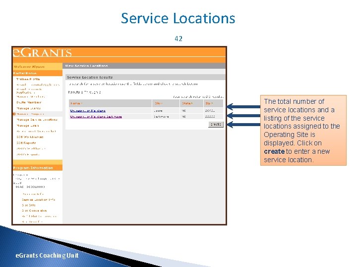 Service Locations 42 The total number of service locations and a listing of the
