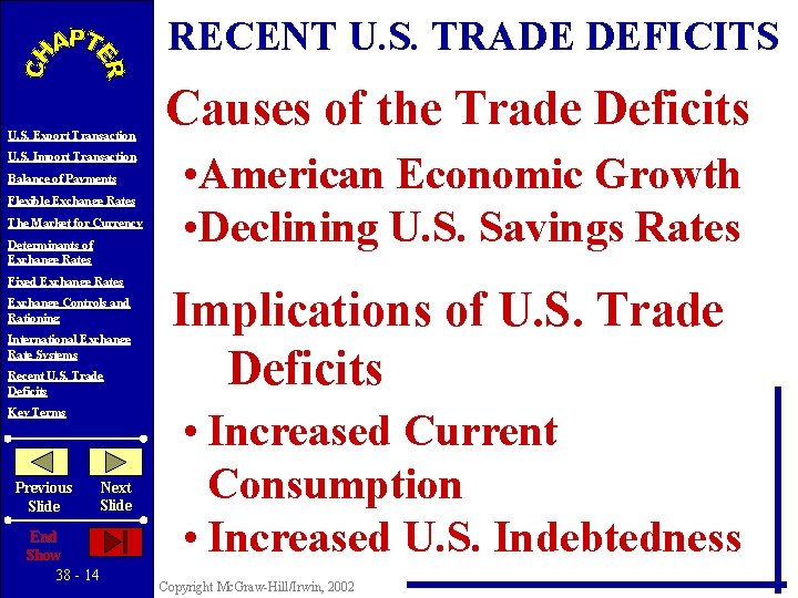 RECENT U. S. TRADE DEFICITS U. S. Export Transaction U. S. Import Transaction Balance