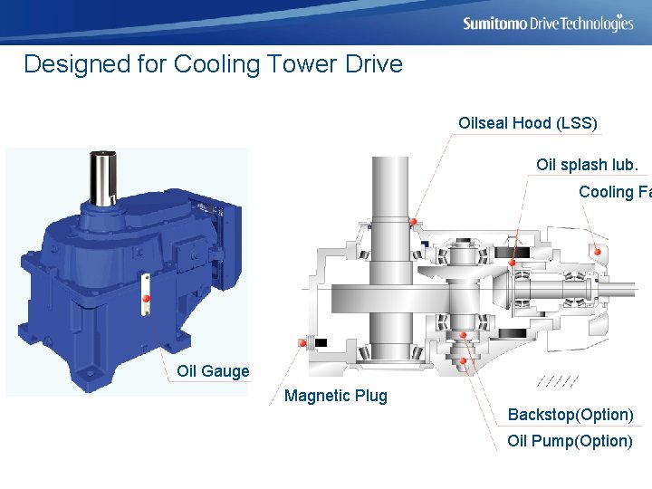 Designed for Cooling Tower Drive Oilseal Hood (LSS) Oil splash lub. Cooling Fa Oil