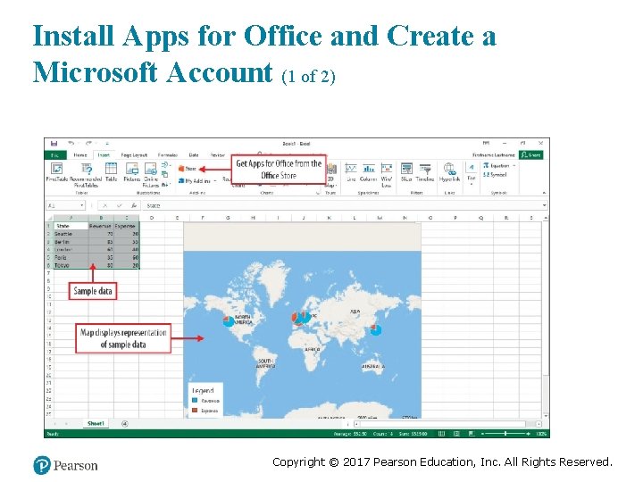 Install Apps for Office and Create a Microsoft Account (1 of 2) Copyright ©