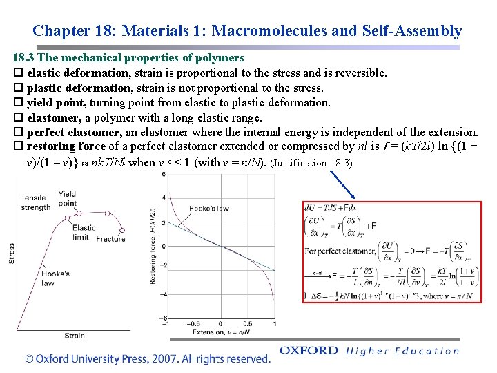 Chapter 18: Materials 1: Macromolecules and Self-Assembly 18. 3 The mechanical properties of polymers