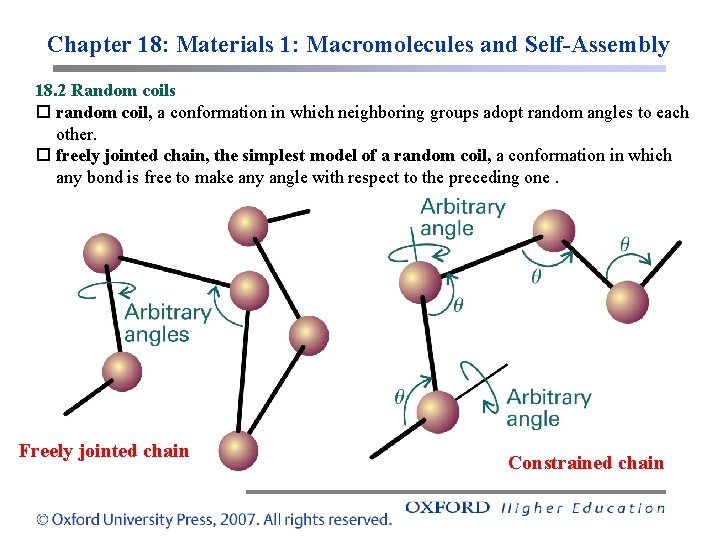 Chapter 18: Materials 1: Macromolecules and Self-Assembly 18. 2 Random coils random coil, a